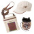 See Khaki/Espresso Stripe/Natural prAna Tonsai Package - Canvas Cadet Cap, Chalk Bag & Hemp Travel Pouch - Women's 