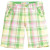 See Vibrant Green Roxy Heads Up Plaid Short - Little Girls'