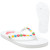 See White/Multi Hearts Roxy Cara Flip Flop - Girl's