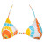 See Orange Spice Roxy Sun Splash Tiki Tri Bikini Top - Women's