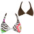 Raisins Dig This Reversible Rose Halter Bikini Top - Women's