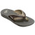 See Dark Brown Reef Leather Fanning Sandal - Men's