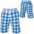 See Aztec Blue/Vintage White RVCA Ginga Plaid Short - Men's