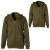 See Military Green RVCA Slant Stripe Full-Zip Hooded Sweatshirt - Men's
