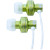 See Green Skullcandy Full Metal Jacket Bud Headphones