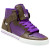 See Brown/Purple Leather Supra Vaider High Top Skate Shoe - Men's