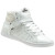 See White Leather Supra Suprano High Skate Shoe - Men's
