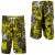 See Yellow Volcom Bruce Star Collage Mod Board Short - Men's