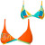 See Mandarin Red Volcom Box Trot Reversible Halter X Back Top - Women's
