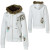 See White Volcom Panic Attack Full-Zip Hooded Sweatshirt - Women's