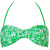 See Green Volcom Letter Mess Bandeau Bikini Top - Women's