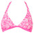 See Bright Pink Volcom Letter Mess Halter Bikini Top - Women's