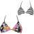 See Bright Pink Volcom Flower Soup Triangle Reversible Bikini Top - Women's