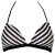 See Black Volcom Spike Strip Fixed Side-Slide Bikini Top - Women's
