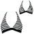 See Black Volcom Spike Strip Halter Reversible Bikini Top - Women's