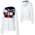 See White Volcom Patch Attack Full-Zip Hooded Sweatshirt - Women's