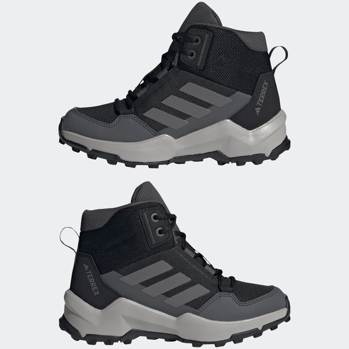 Детские кроссовки Adidas TERREX AX4R Mid Hiking, цвет: Чёрный / Серый — фото 9