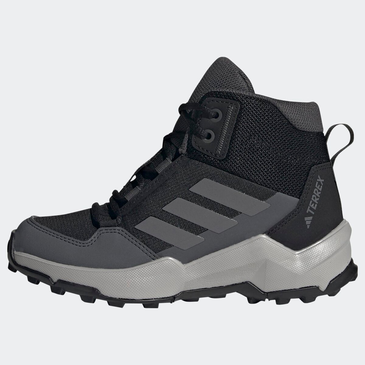 Детские кроссовки Adidas TERREX AX4R Mid Hiking, цвет: Чёрный / Серый — фото 10