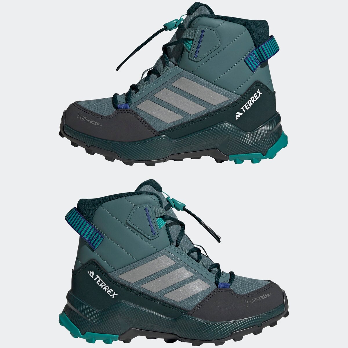 Детские кроссовки Adidas TERREX AX4R CW+ Mid, цвет: Бирюзовый / Серебряный — фото 9
