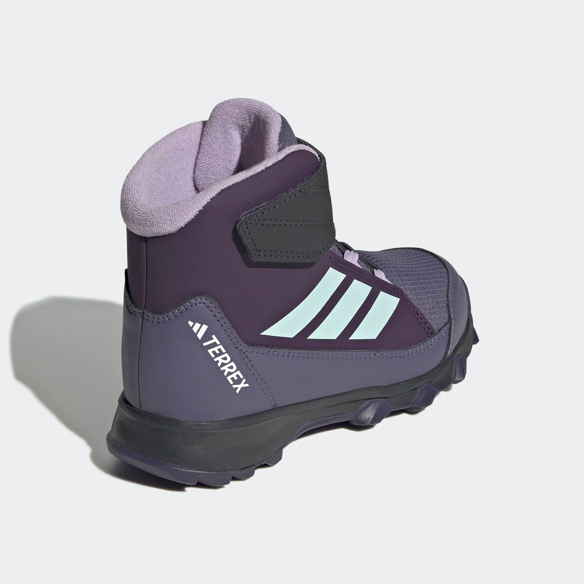 Детские ботинки Adidas TERREX Snow CW, цвет: Сливовый / Аквамариновый — фото 10