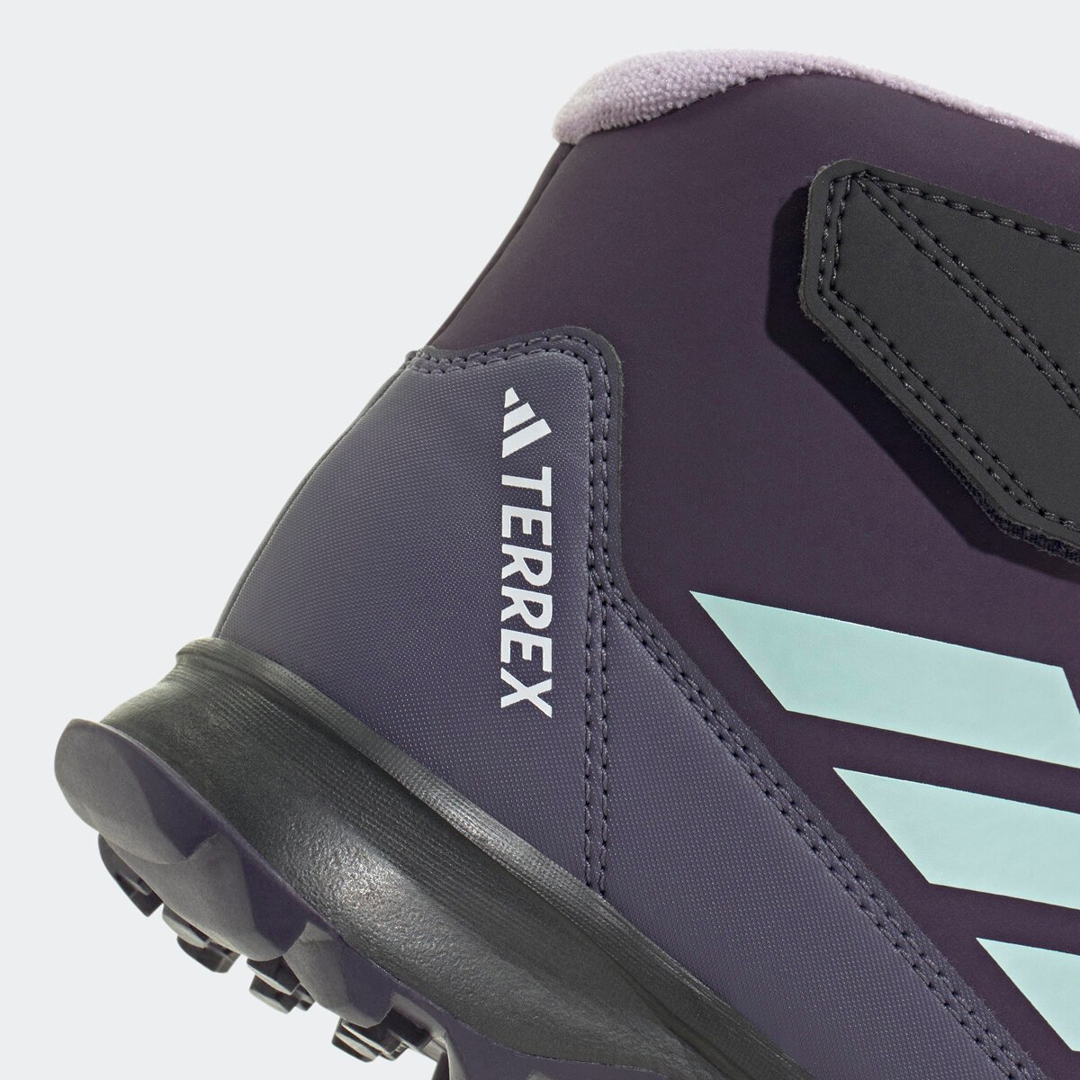 Детские ботинки Adidas TERREX Snow CW, цвет: Сливовый / Аквамариновый — фото 12