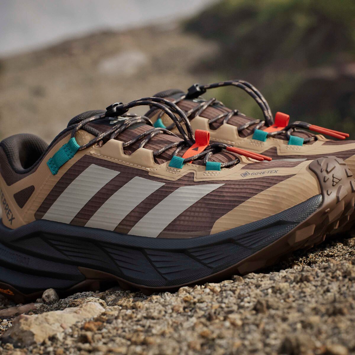 Мужские кроссовки Adidas TERREX Terrex Freehiker SL GTX, цвет: Земляной / Бирюзовый — фото 8