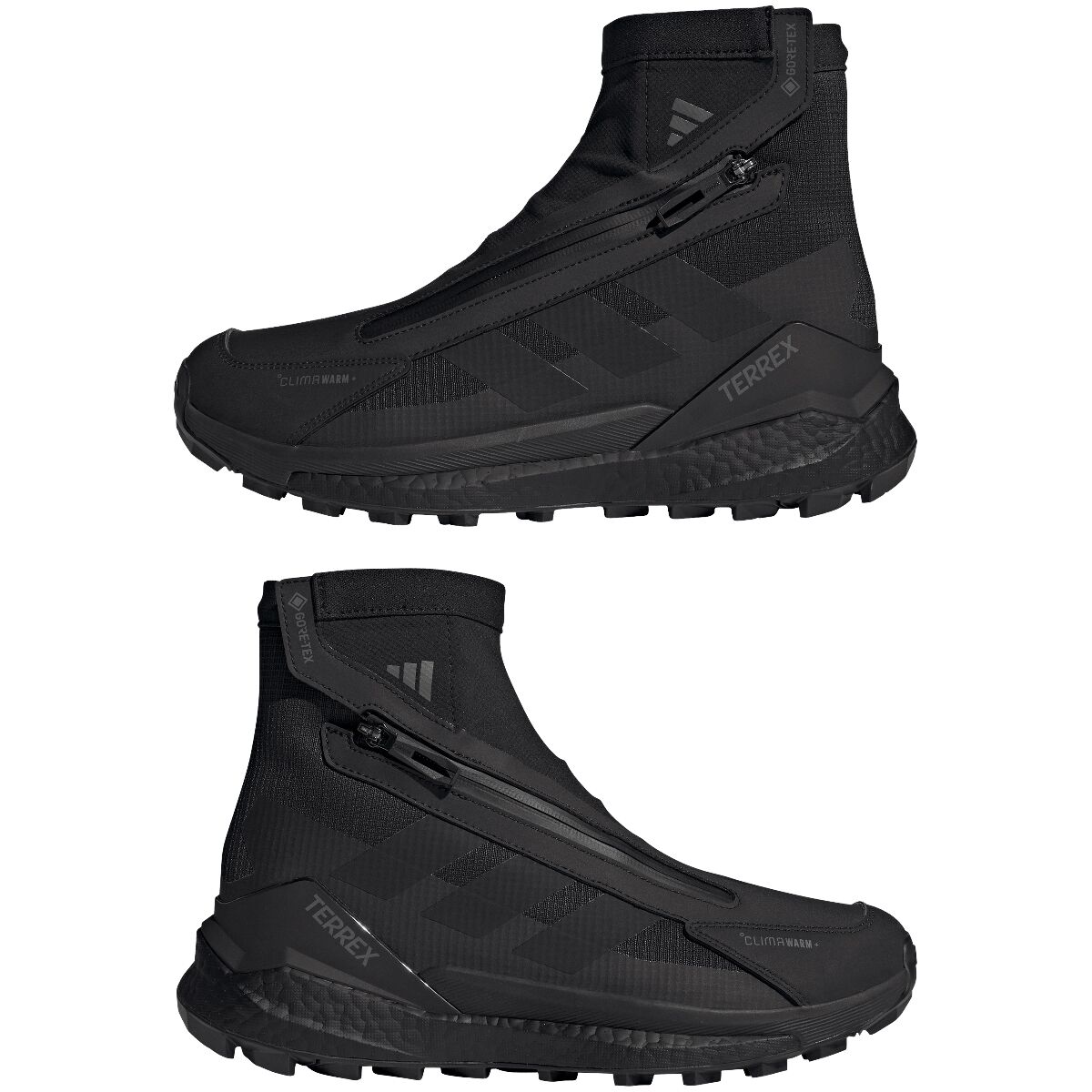 Обувь Adidas TERREX Free Hiker 2 GTX Climawarm + Shoe - Men's, цвет: Чёрный / Серый — фото 2