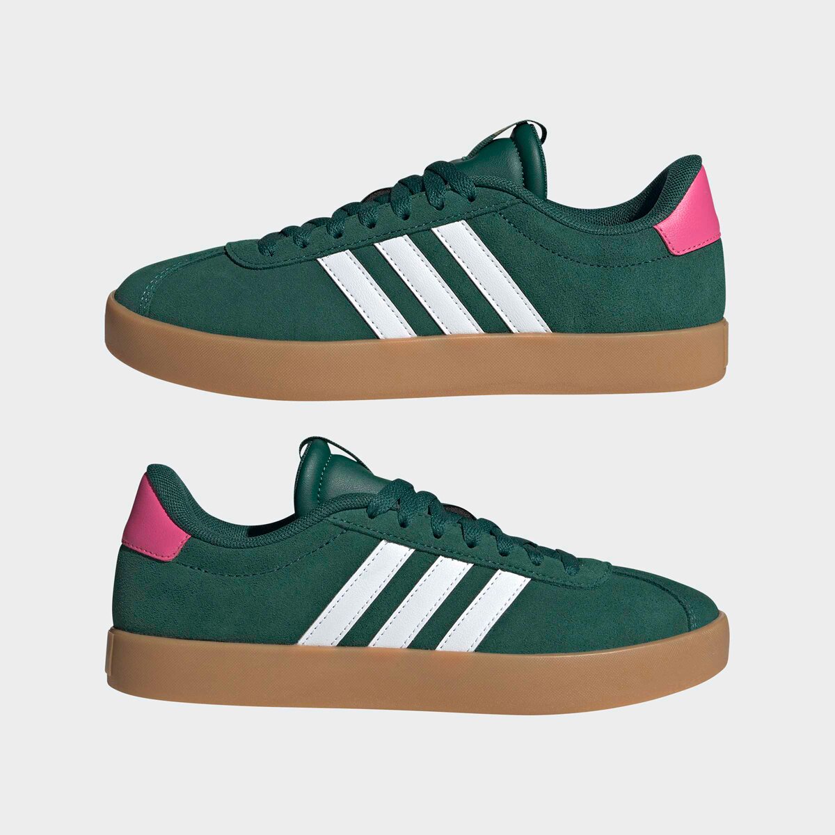 Женские кроссовки Adidas VL Court 3.0 Shoe, цвет: Зелёный / Облачный белый — фото 9