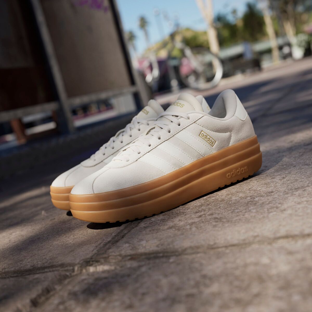 Женские кроссовки Adidas VL Court Bold, цвет: Белый — фото 4