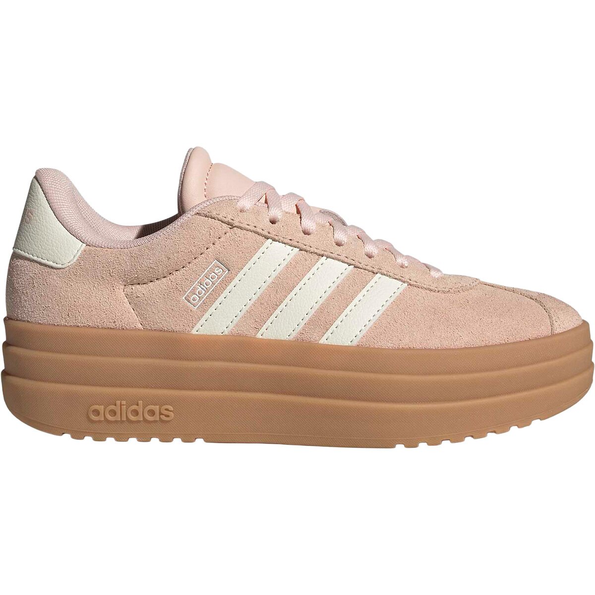 Детские кроссовки Adidas VL Court Bold, цвет: Пудровый розовый / Молочный белый