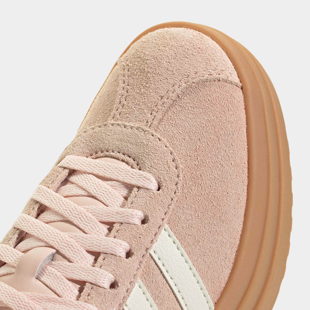 Детские кроссовки Adidas VL Court Bold, цвет: Пудровый розовый / Молочный белый — фото 7
