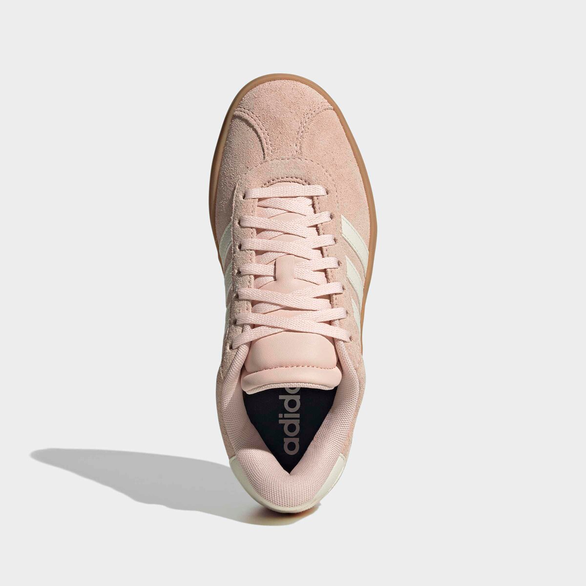 Детские кроссовки Adidas VL Court Bold, цвет: Пудровый розовый / Молочный белый — фото 2