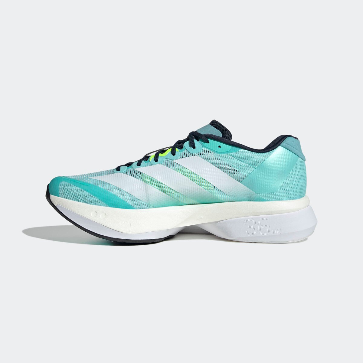 Мужские кроссовки Adidas Adizero Boston 13 Running, цвет: Аквамариновый / Белый — фото 4