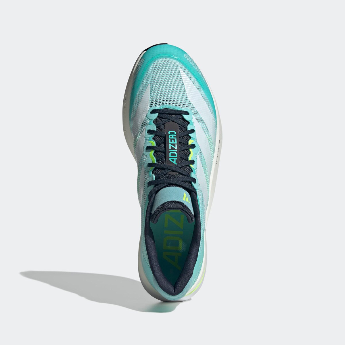 Мужские кроссовки Adidas Adizero Boston 13 Running, цвет: Аквамариновый / Белый — фото 2