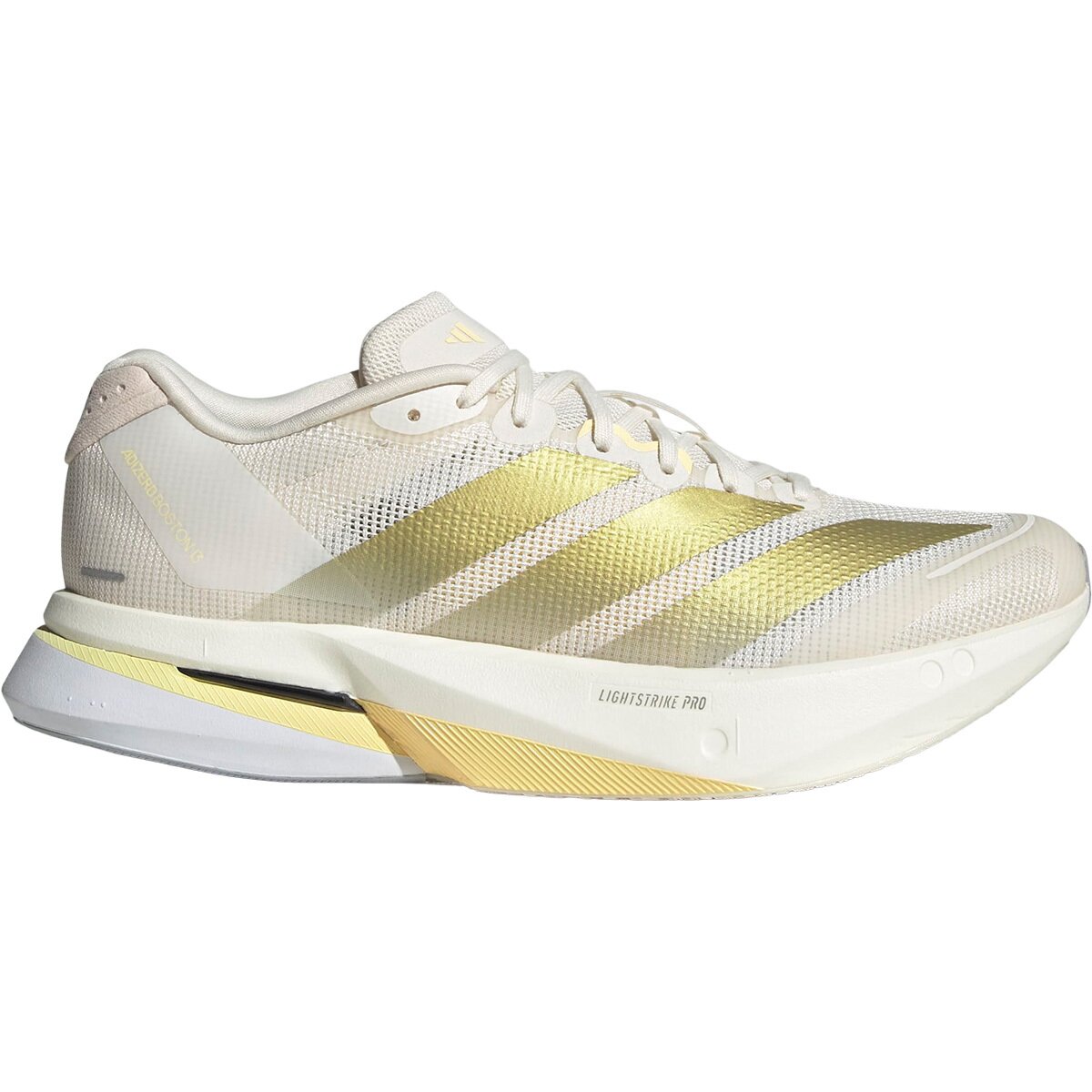 Женские кроссовки Adidas Adizero Boston 13 Running, цвет: Меловой белый / Золотой