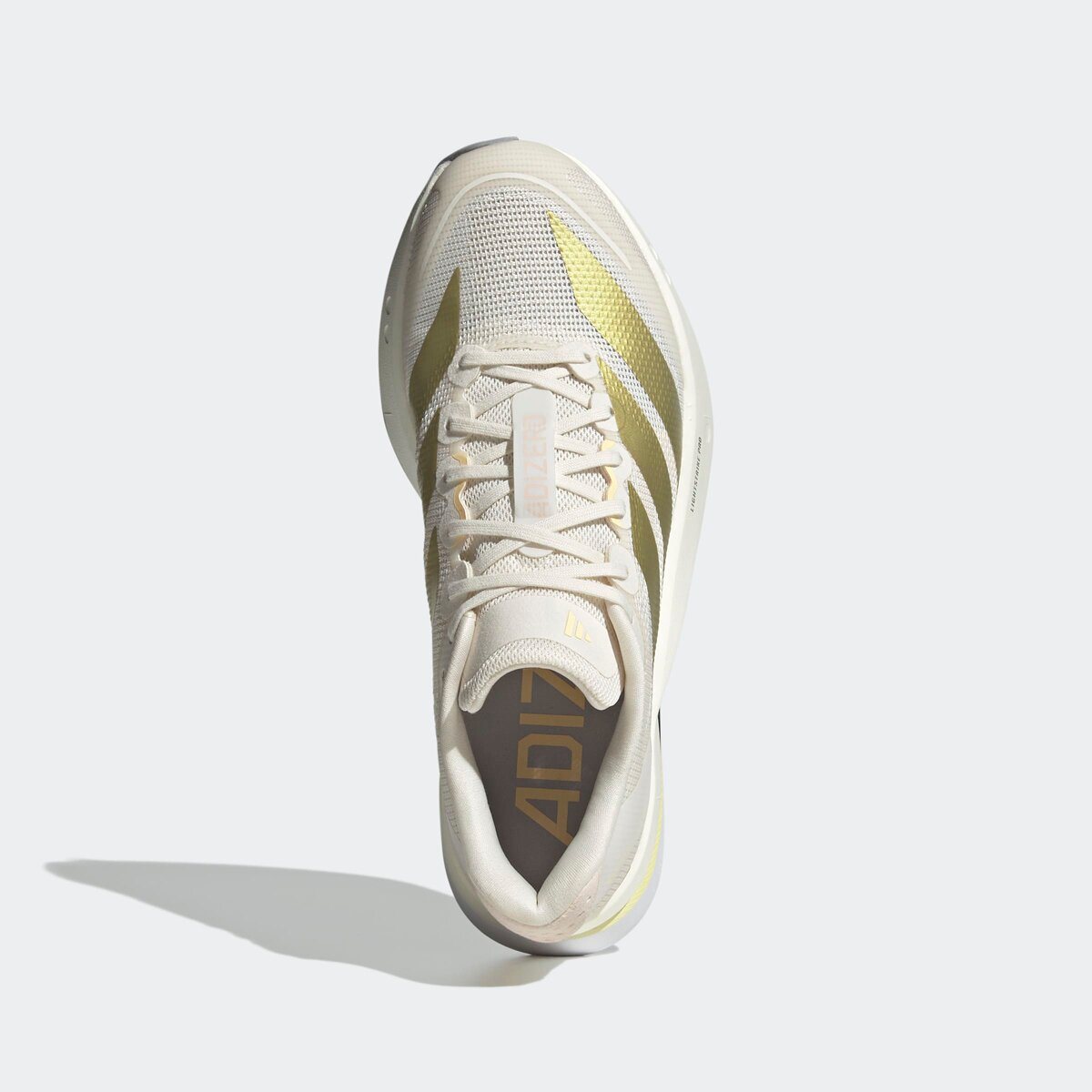Женские кроссовки Adidas Adizero Boston 13 Running, цвет: Меловой белый / Золотой — фото 2