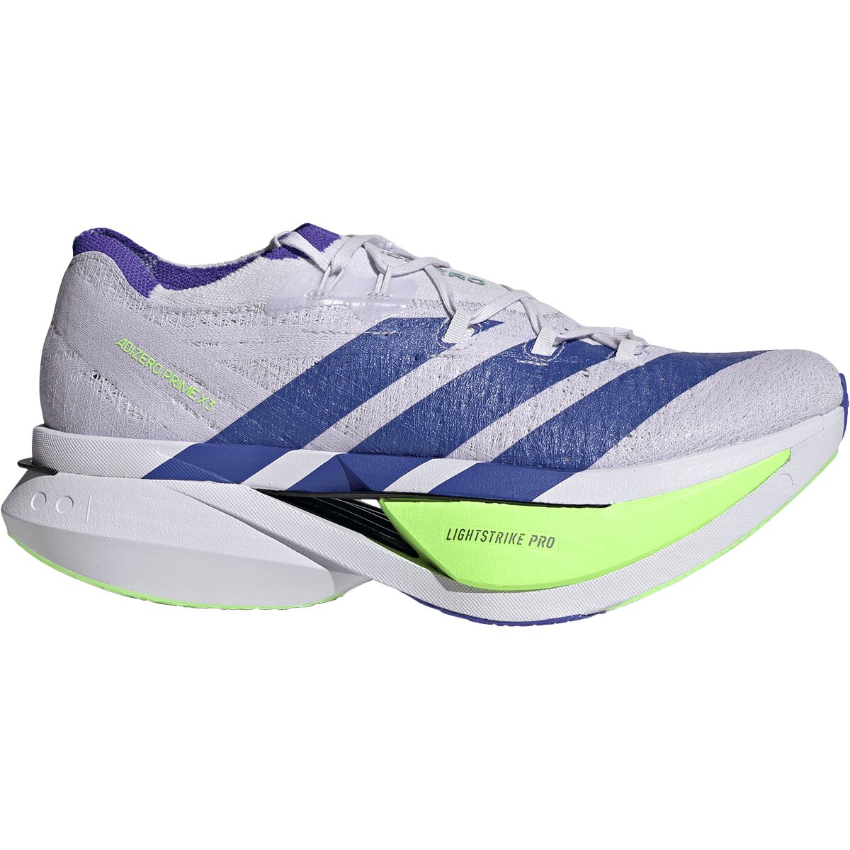 Кроссовки Adidas Adizero Prime X3 Strung Running, цвет: Фиолетовый / Зелёный