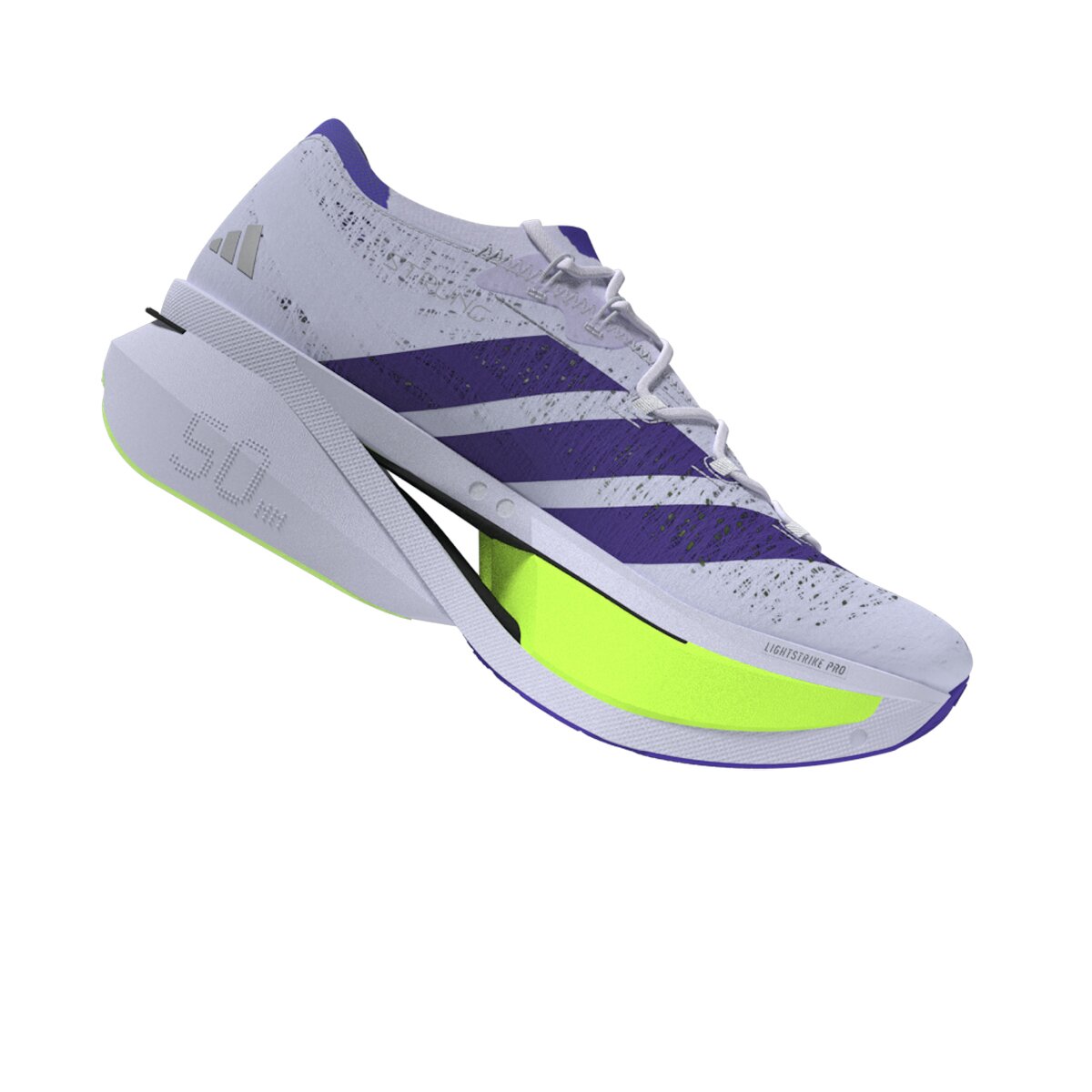 Кроссовки Adidas Adizero Prime X3 Strung Running, цвет: Фиолетовый / Зелёный — фото 8