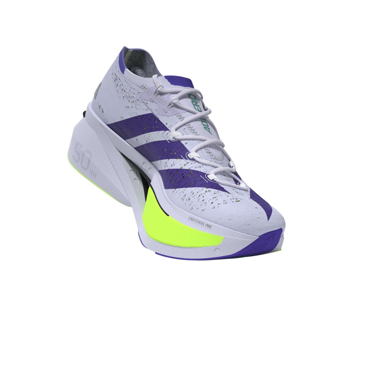 Кроссовки Adidas Adizero Prime X3 Strung Running, цвет: Фиолетовый / Зелёный — фото 9