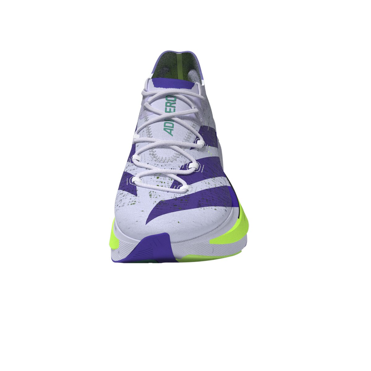 Кроссовки Adidas Adizero Prime X3 Strung Running, цвет: Фиолетовый / Зелёный — фото 10