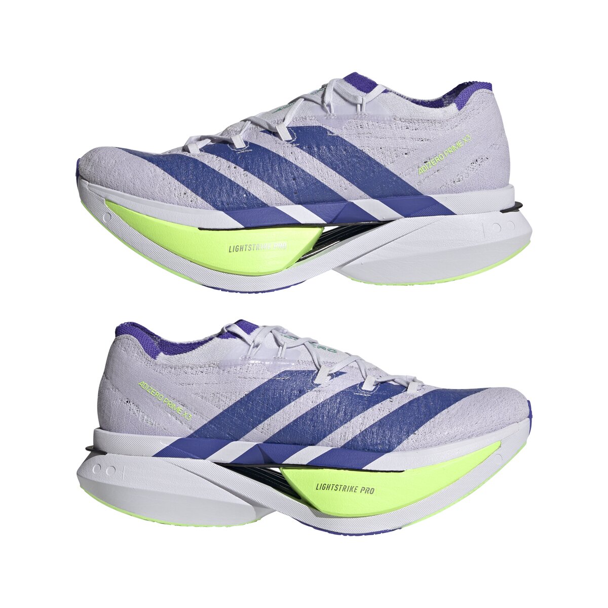 Кроссовки Adidas Adizero Prime X3 Strung Running, цвет: Фиолетовый / Зелёный — фото 11