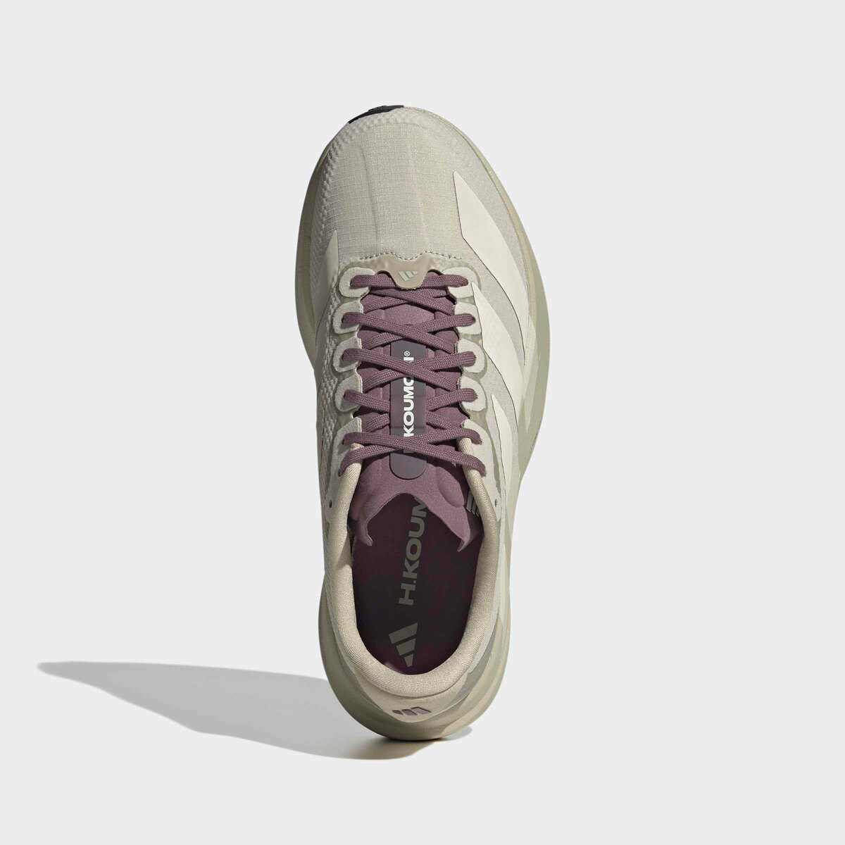 Женские кроссовки Adidas Adizero Evo SL Woven HK Running, цвет: Серый / Теневой инжирный — фото 2