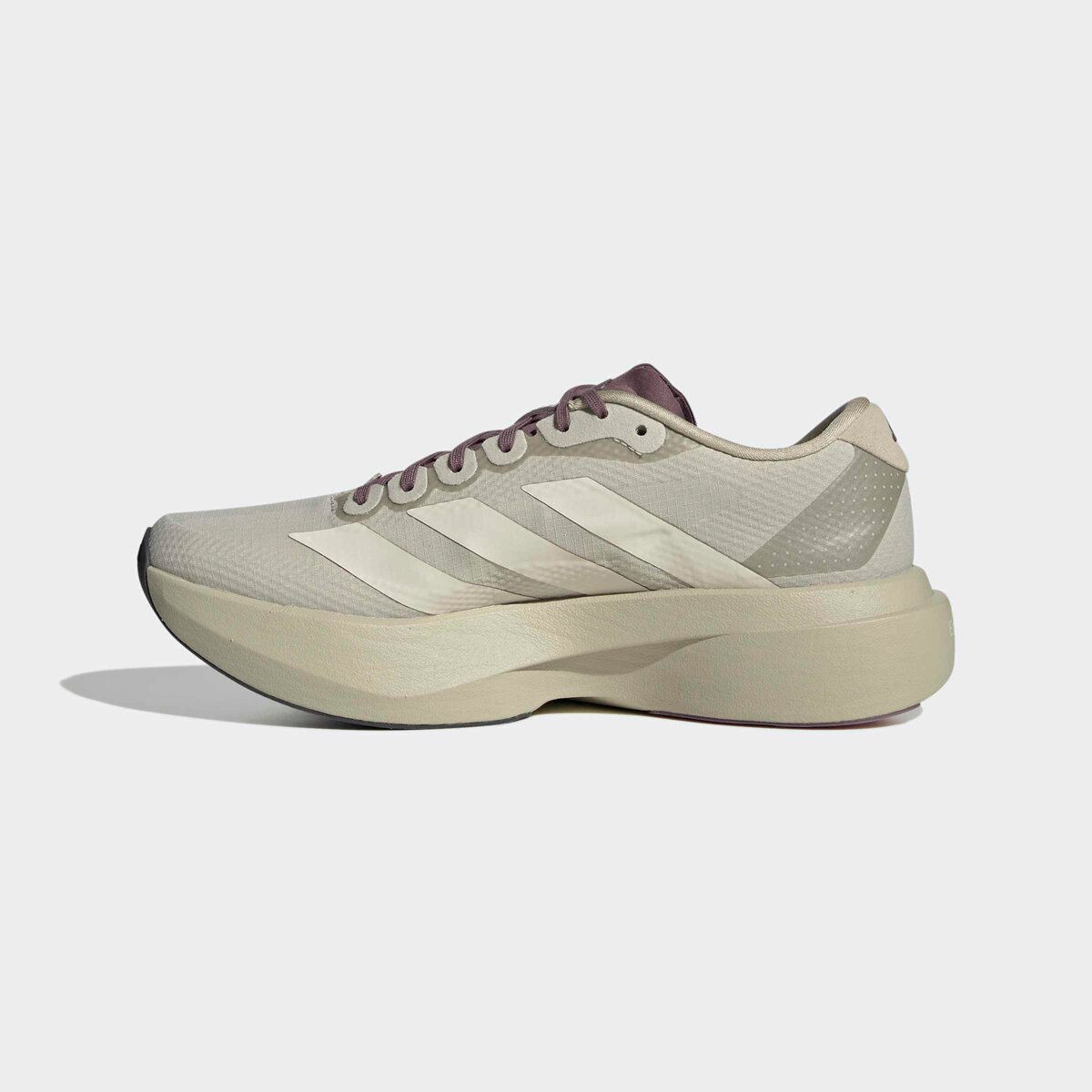 Женские кроссовки Adidas Adizero Evo SL Woven HK Running, цвет: Серый / Теневой инжирный — фото 4