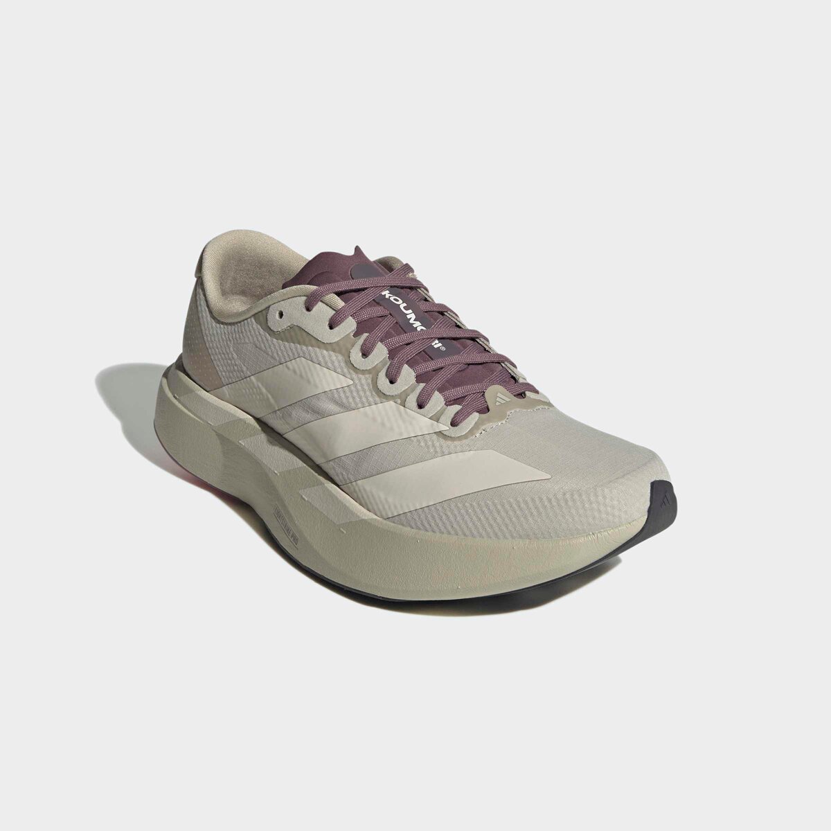 Женские кроссовки Adidas Adizero Evo SL Woven HK Running, цвет: Серый / Теневой инжирный — фото 5
