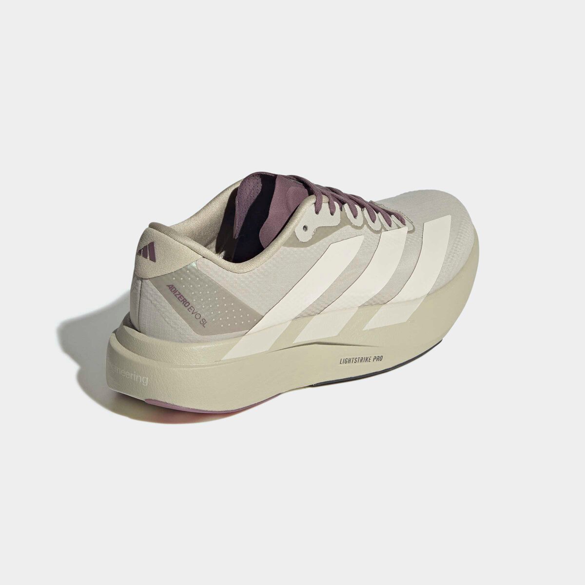 Женские кроссовки Adidas Adizero Evo SL Woven HK Running, цвет: Серый / Теневой инжирный — фото 6