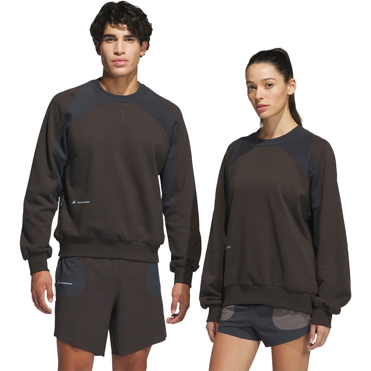 Толстовка adidas x Hermanos Koumori Crewneck, цвет: Коричневый / Серый — фото 1