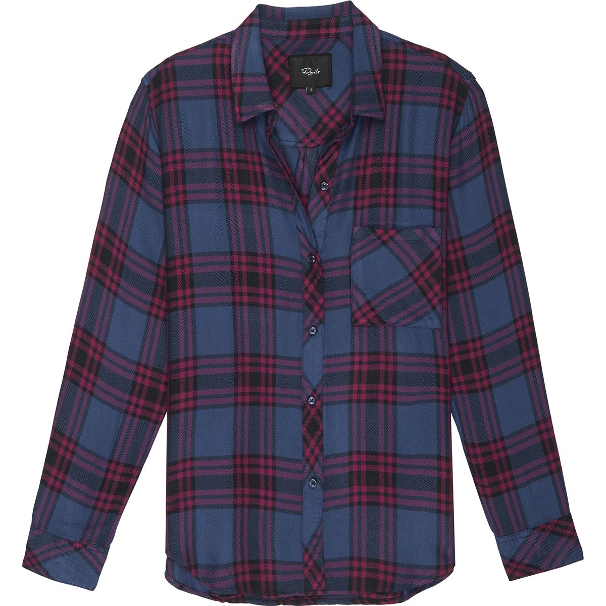 Rails Hunter Raspberry/Royal/Black Long-Sleeve Button Up - Women's ...