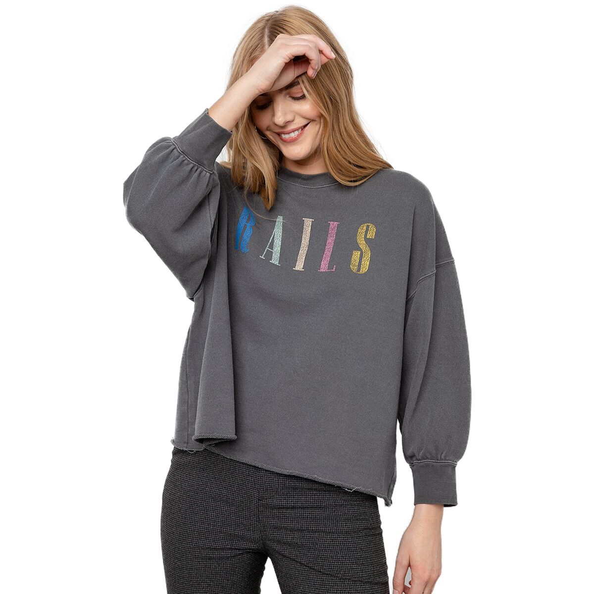 Rails Reeves Long Sleeve Sweatshirt - Blue Mint Dip Dye