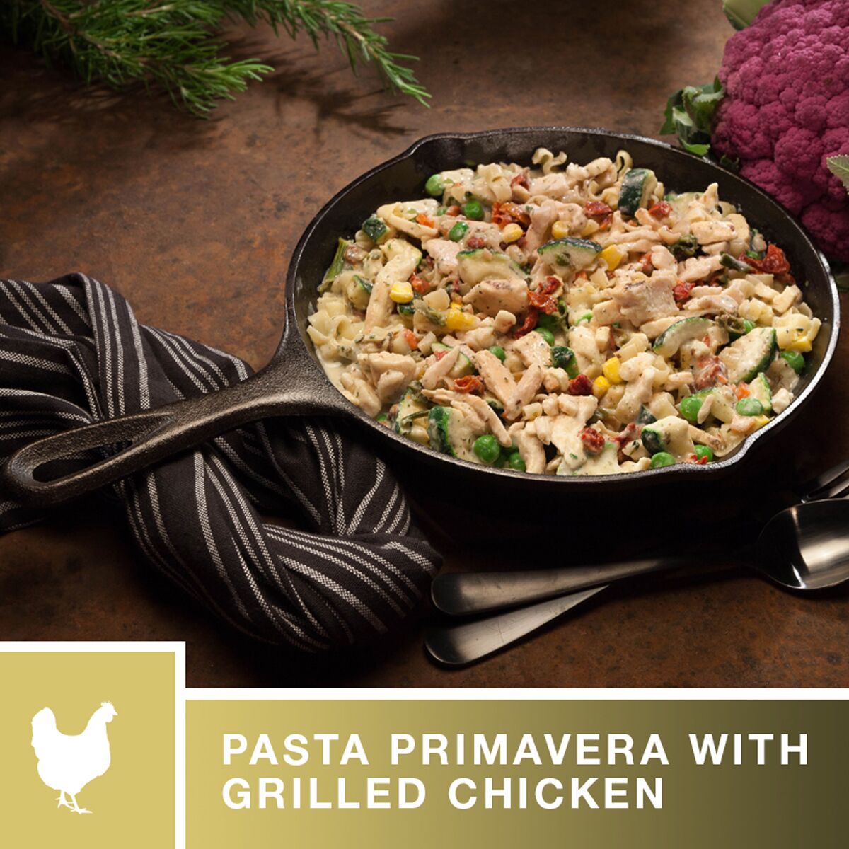 AlpineAire Pasta Primavera with Grilled Chicken Hike & Camp
