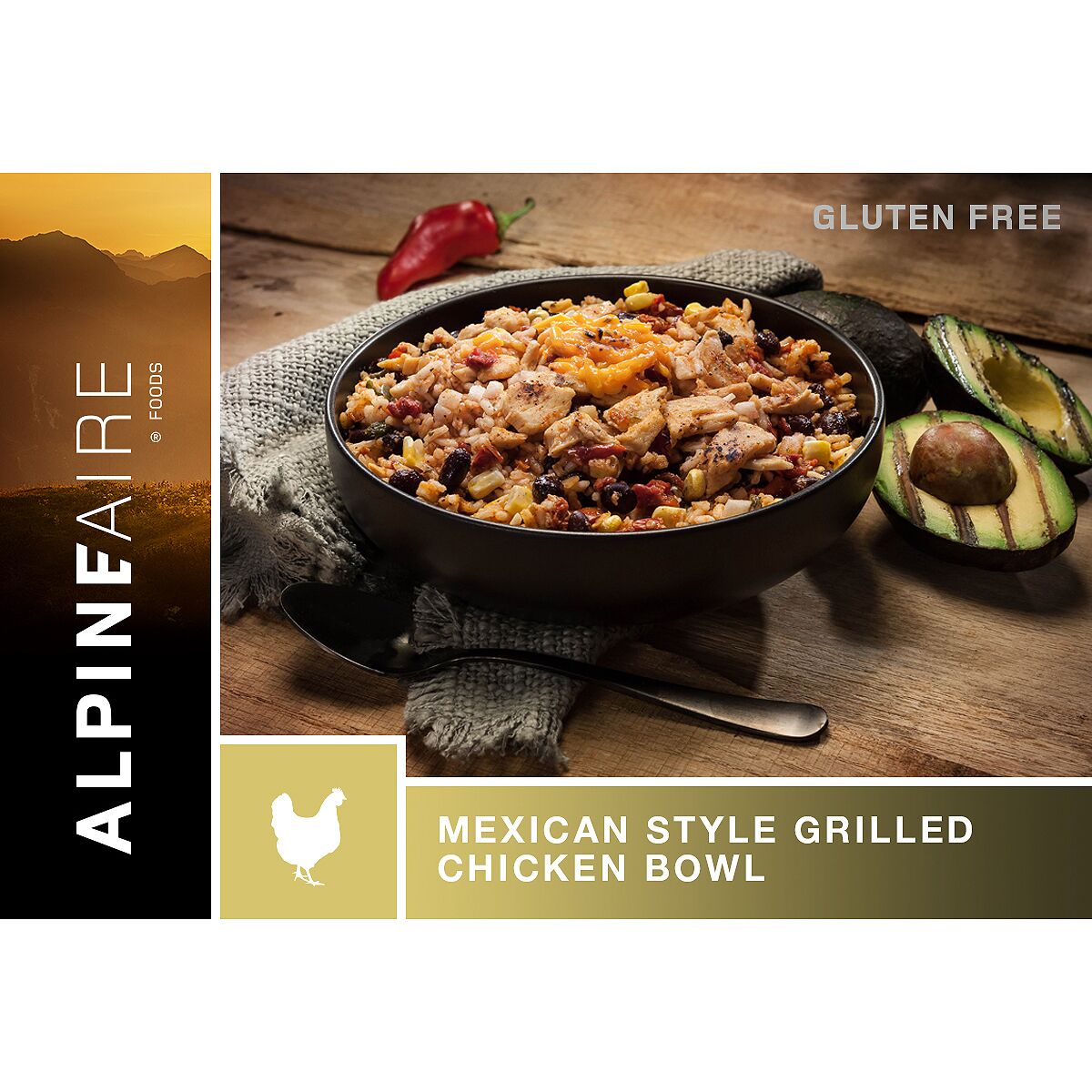 AlpineAire Mexican Style Grilled Chicken Bowl Hike & Camp
